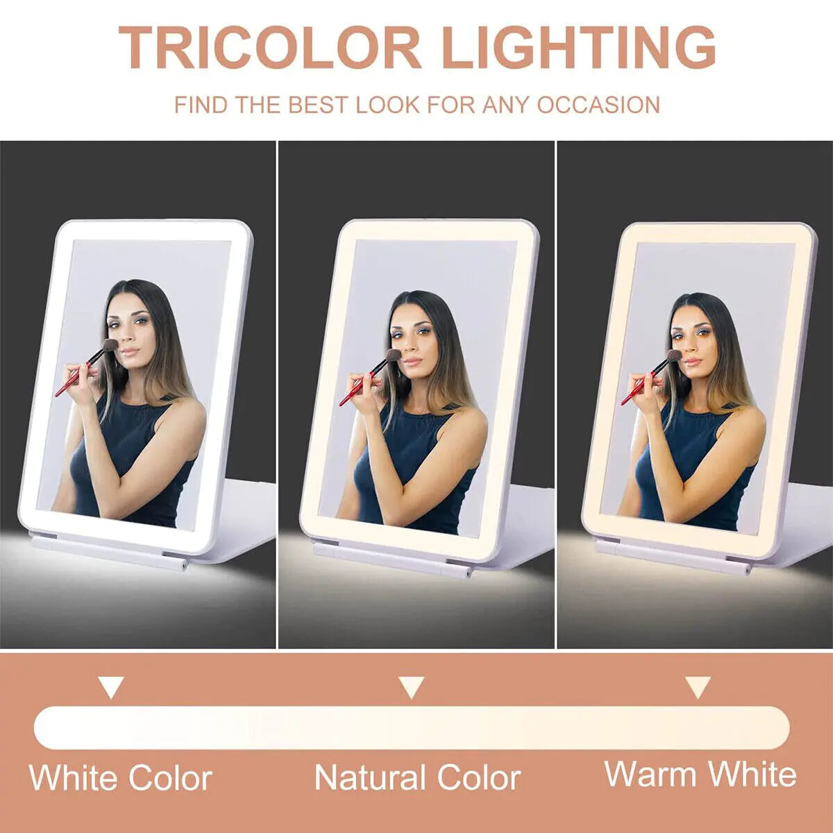 Touch Screen Foldable Makeup Mirror